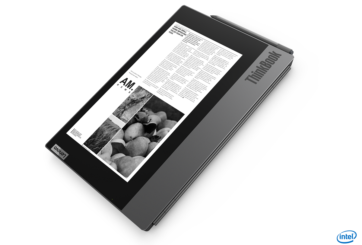 Lenovo ThinkBook Plus: Laptop mit zweitem E-Ink Display auf der Rückseite