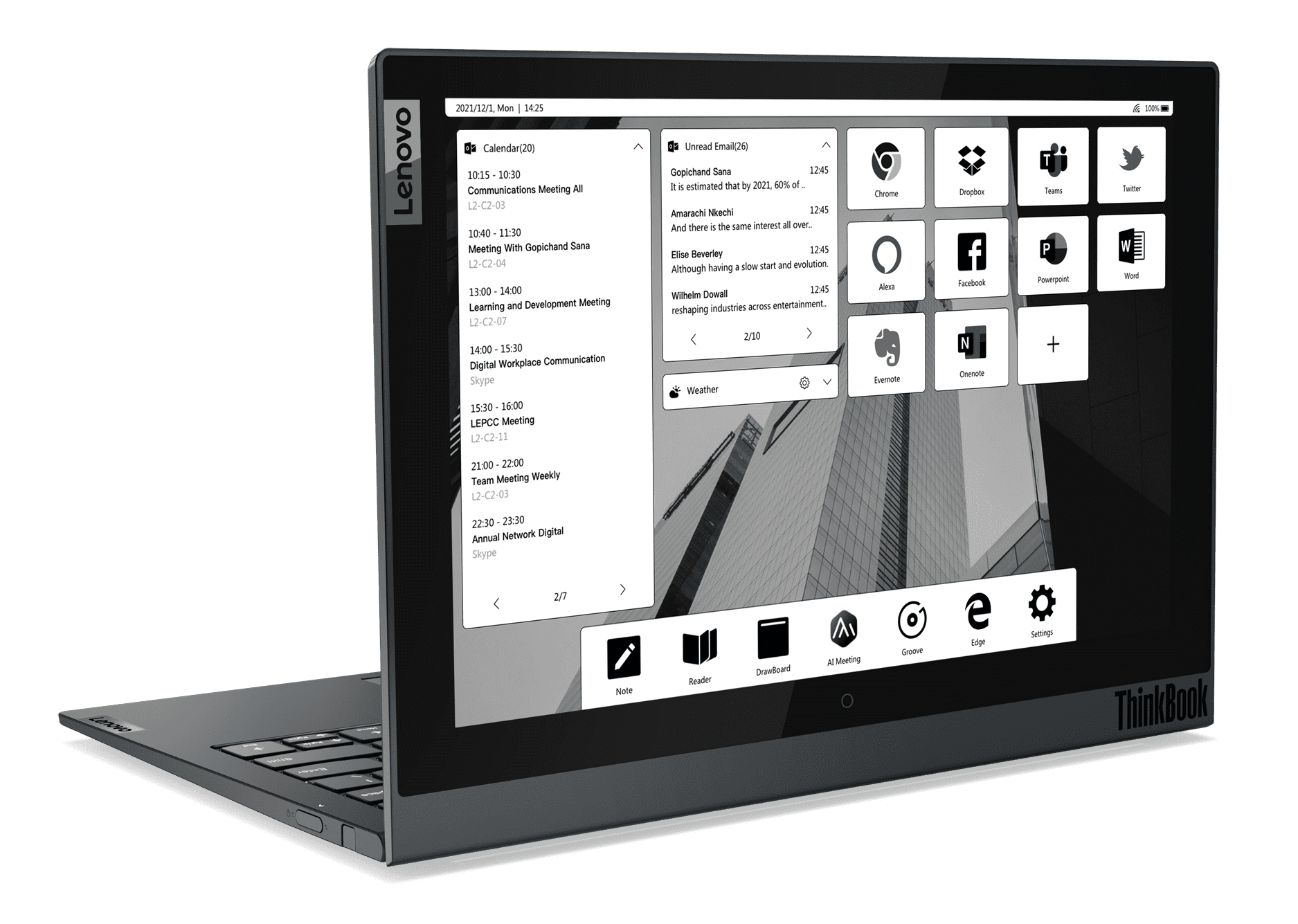 Lenovo ThinkBook Plus Gen2: E-Ink Laptop jetzt mit Wireless Charging