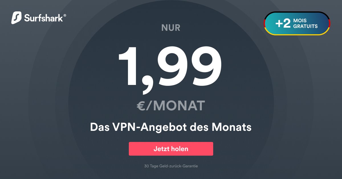 Exklusiv: Surfshark VPN ohne Gerätelimit 82% günstiger + 2 Monate gratis
