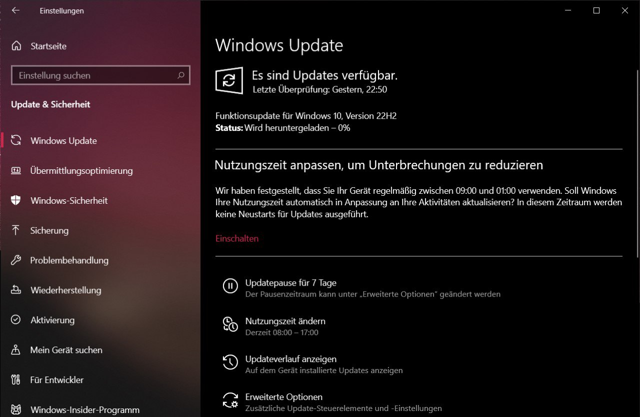 Erste Windows 10 22H2 Vorschau ist da: doch ohne Änderungen