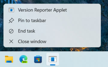 Prozess beenden per Rechtsklick kommt in die Windows 11 Taskleiste