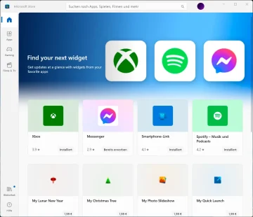 Windows 11: Widgets nun im Microsoft Store