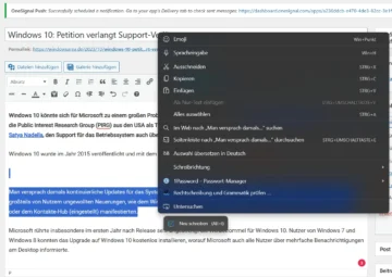 Microsoft Edge bekommt KI-gestützte Schreib-Assistenz