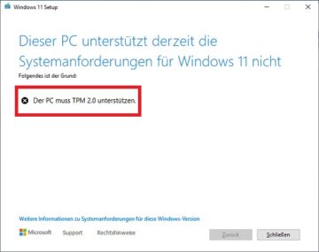 Der PC muss TPM 2.0 unterstützen: Upgrade-Anleitung von Windows 10 auf Windows 11