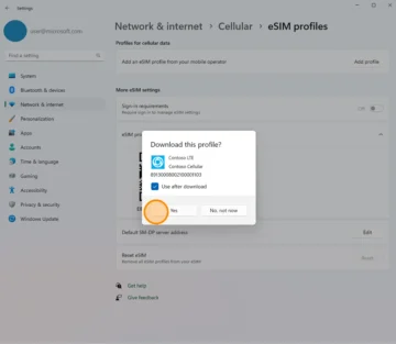 Windows 11: Microsoft ersetzt Mobilfunktarife-App mit web-basierter eSIM-Aktivierung